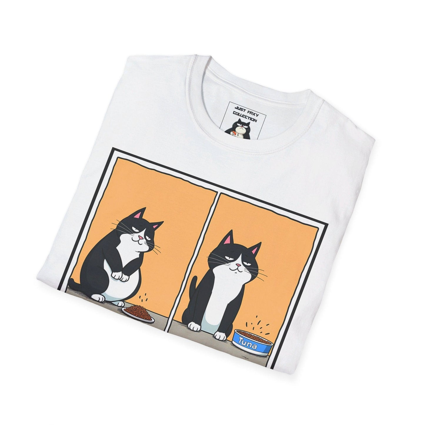 Just Faxy "Tuna or Nothing" Tee – Feline Foodie Attitude 🐟😼