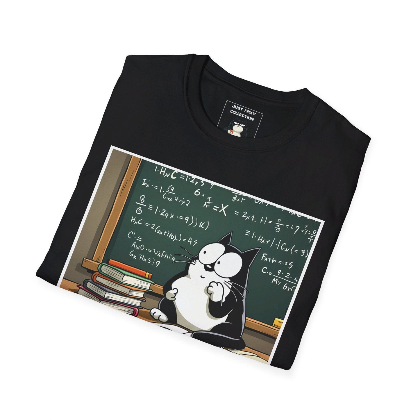 Just Faxy "Math Genius" Tee – Calculated Cuteness 📚🐾