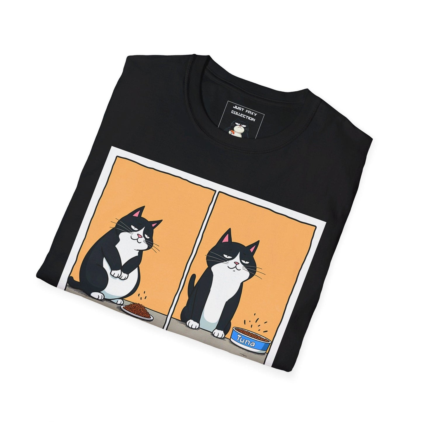 Just Faxy "Tuna or Nothing" Tee – Feline Foodie Attitude 🐟😼