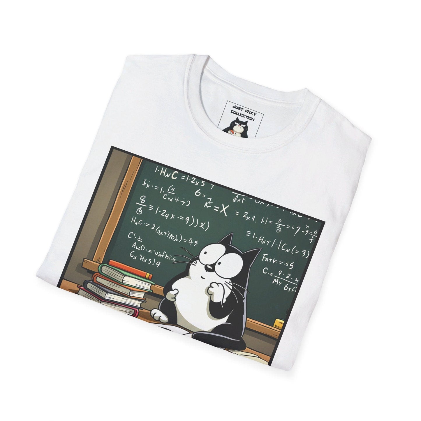 Just Faxy "Math Genius" Tee – Calculated Cuteness 📚🐾