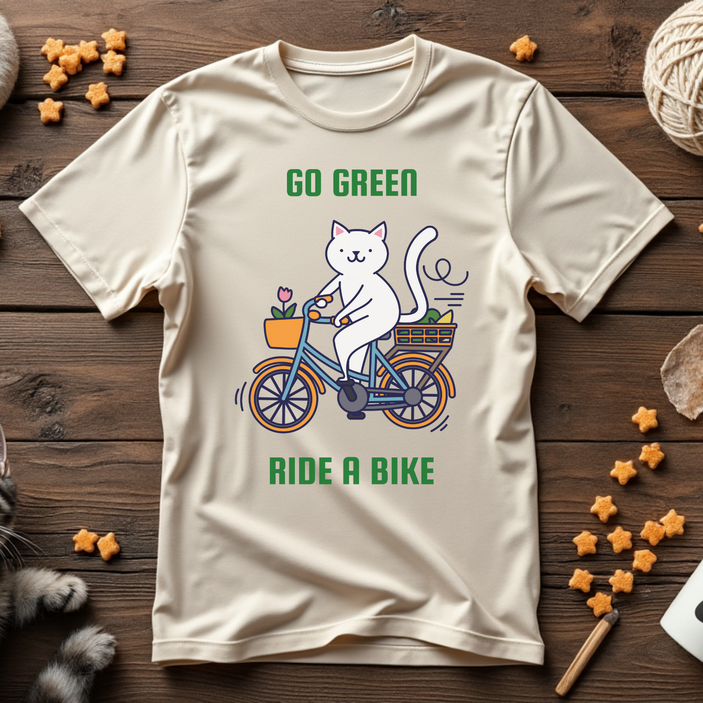 Go Green, Ride a Bike Unisex Tee