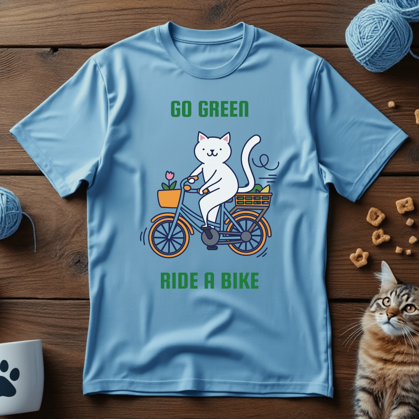 Go Green, Ride a Bike Unisex Tee