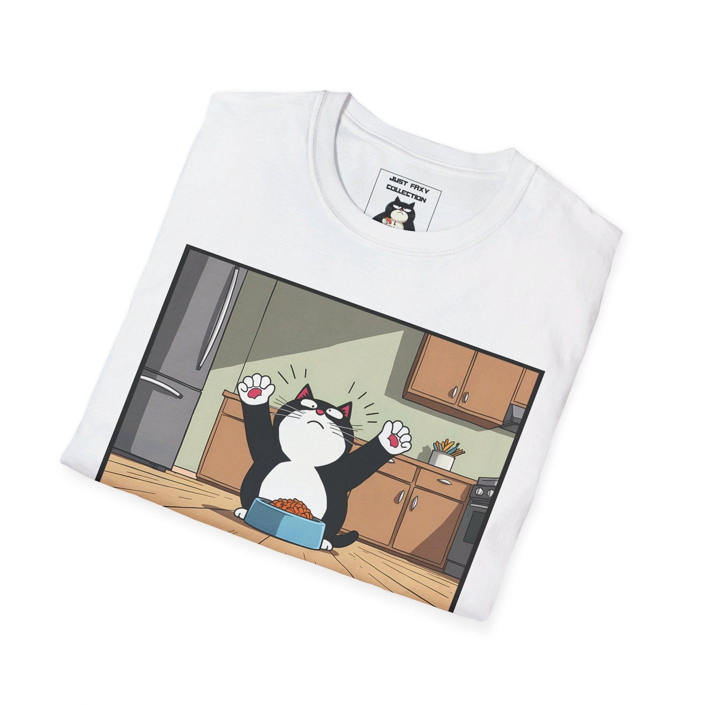 Just Faxy "Feast of Champions" Tee – The Ultimate Dinner Victory Pose! 🐾🍲