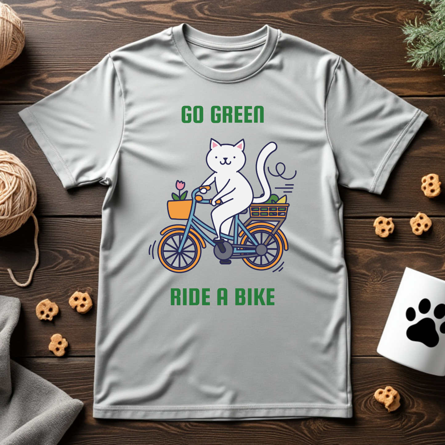 Go Green, Ride a Bike Unisex Tee