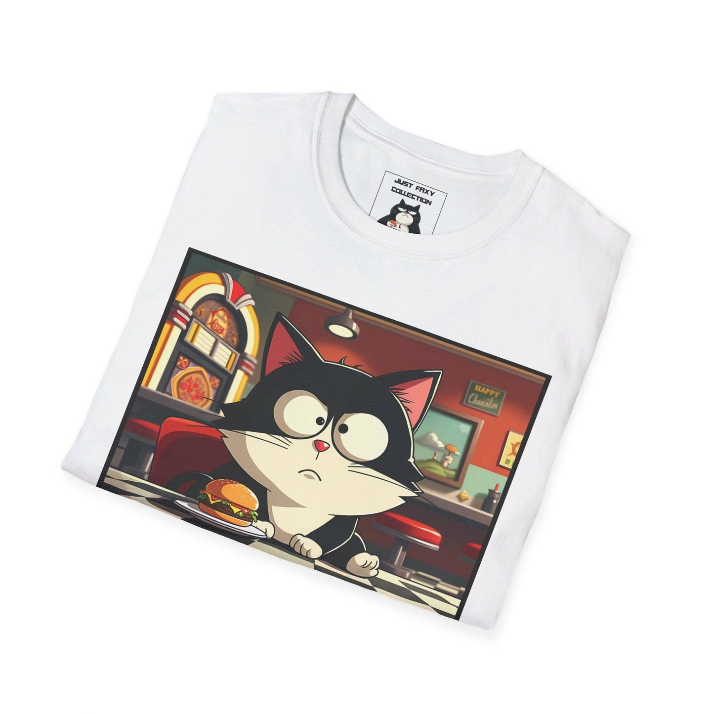 Just Faxy "Burger Standoff" Tee – When You’re Not Sure If It's For You 🍔😾