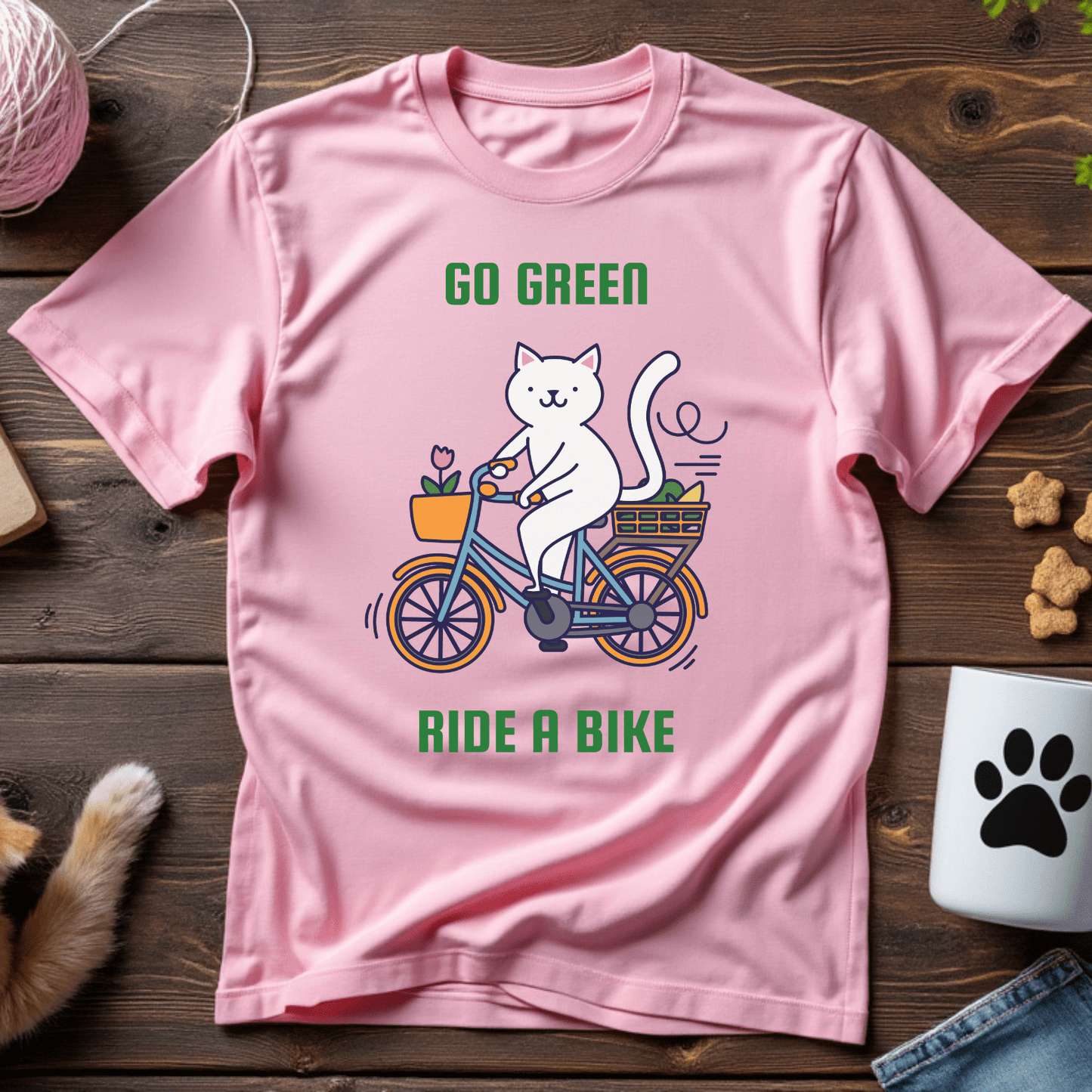 Go Green, Ride a Bike Unisex Tee