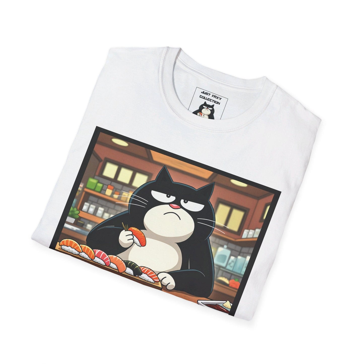 Just Faxy "Sushi Struggles" Tee – For the Cat with Refined Tastes 🍣😾