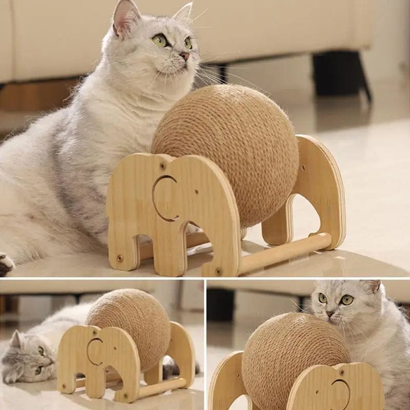 Cat Scratching Ball Non-Slip Interactive Toy Indoor Cat Exercise Wheel Pet Furniture Supplies Cats Stuff with Stable Base