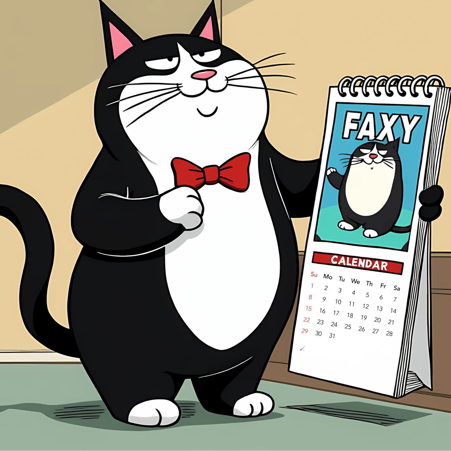 Faxxy Black 2024 Calendar - Digital Download