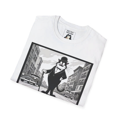 Faxy Chaplin Tee - The Classic Comedic Cat