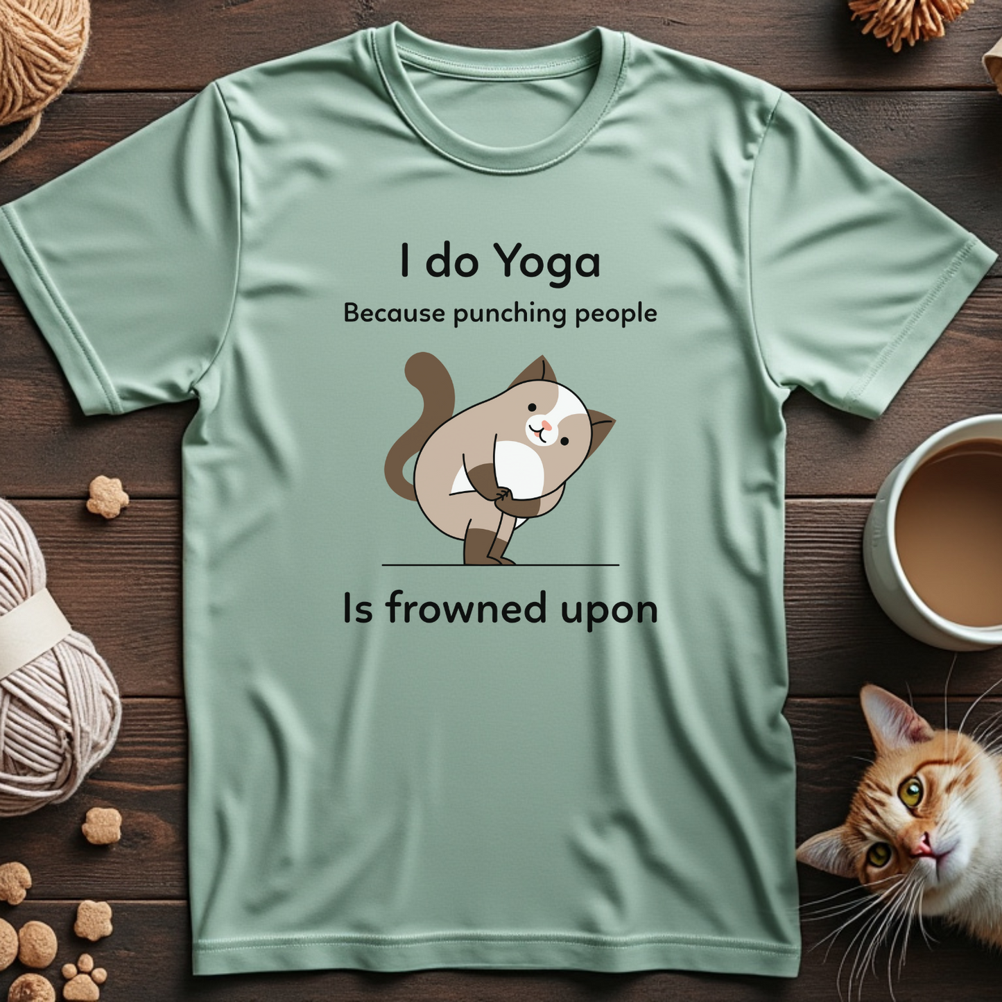 Yoga Kitty Punching Unisex Tee