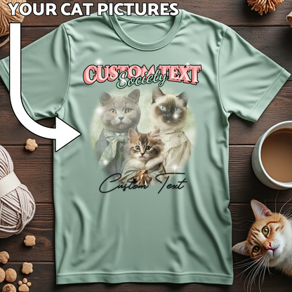 Custom Cat Print T-Shirt