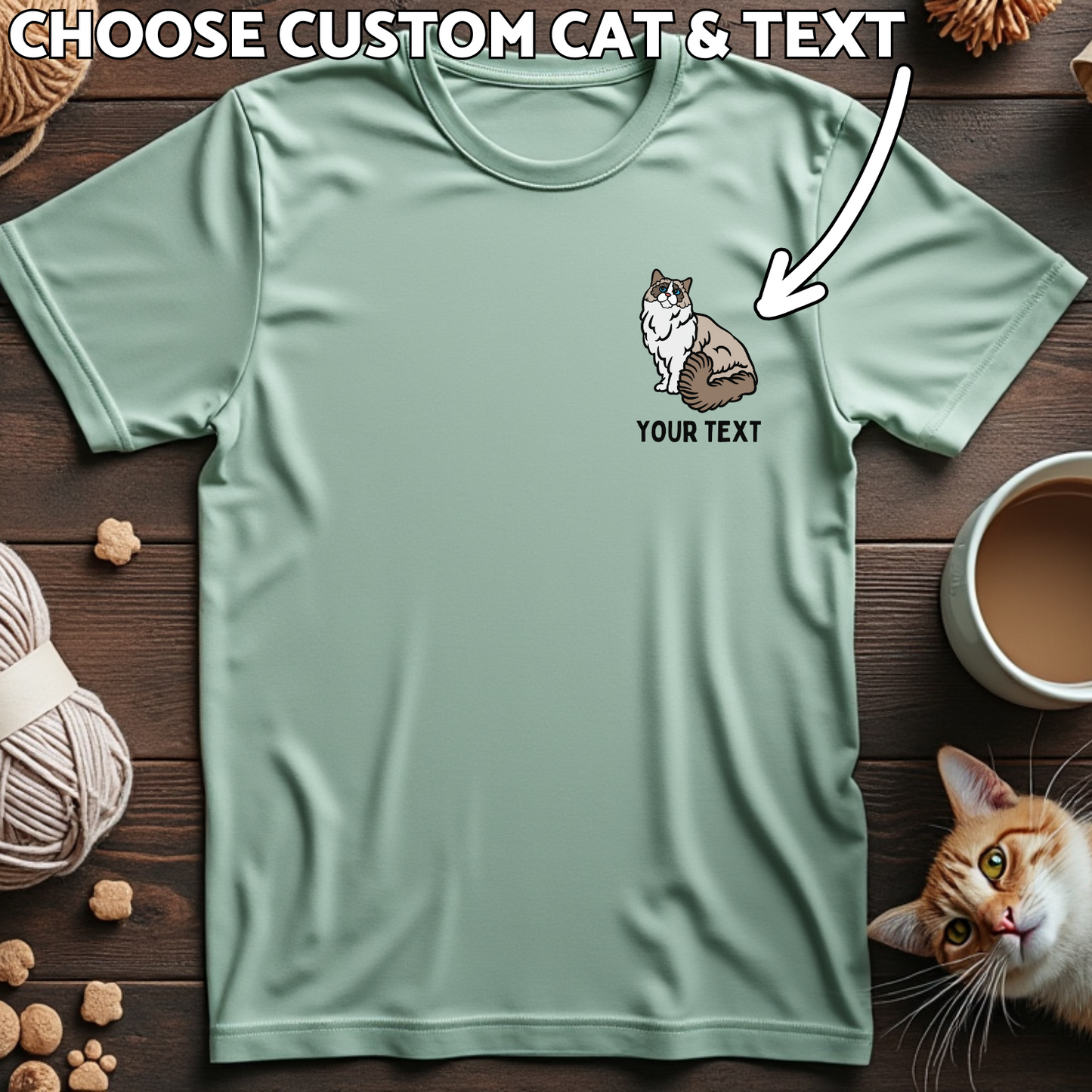 Custom Cat Tee Your Kitty, Your Way