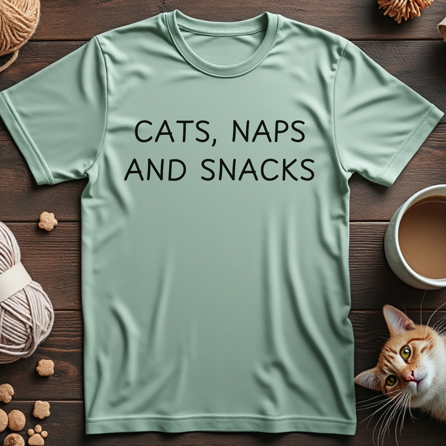 Cats, Naps, and Snacks Unisex Tee