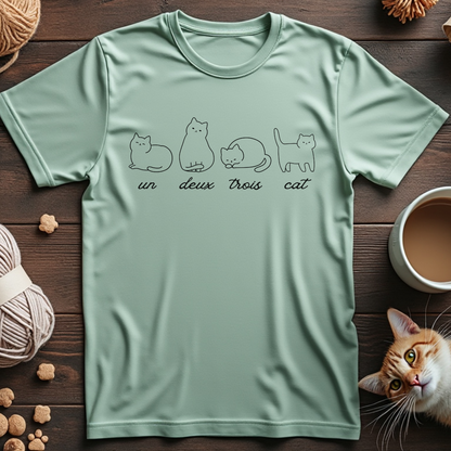 Un, Deux, Trois, Cat Unisex Tee