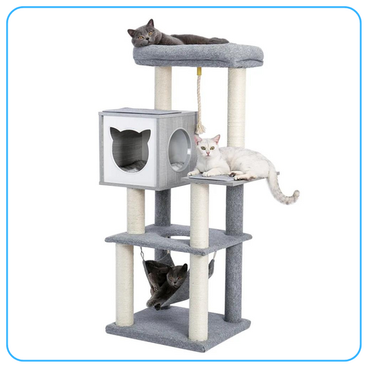 Meowtopia Modern Cat Tree Playhouse