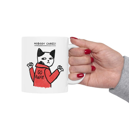 Purrfect Brew Nobody Cares Mug (11oz, 15oz)