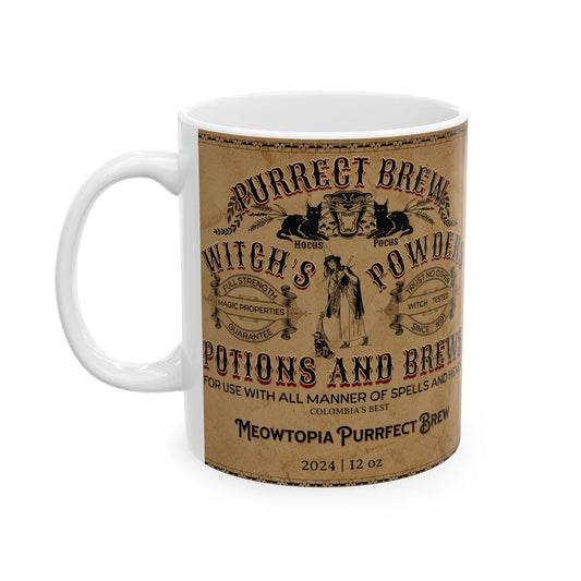 Purrfect Brew Witch's Powder Mug (11oz, 15oz)
