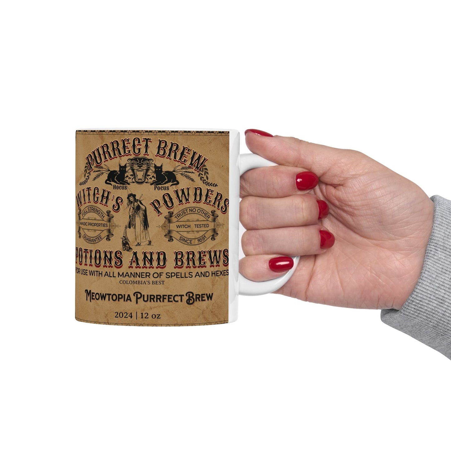 Purrfect Brew Witch's Powder Mug (11oz, 15oz)