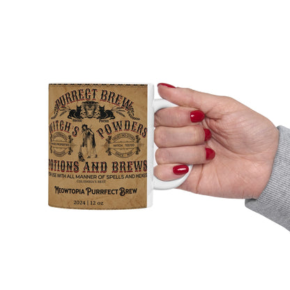 Purrfect Brew Witch's Powder Mug (11oz, 15oz)