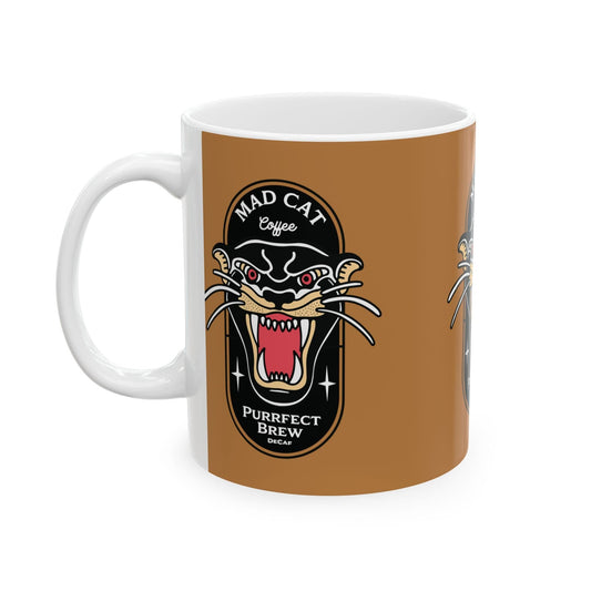 Purrfect Brew Mad Cat Mug (11oz, 15oz)