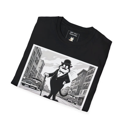 Faxy Chaplin Tee - The Classic Comedic Cat