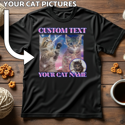 Custom Cat Print T-Shirt