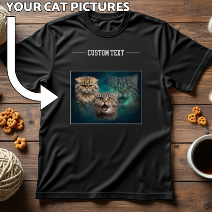 Custom Cat Print T-Shirt