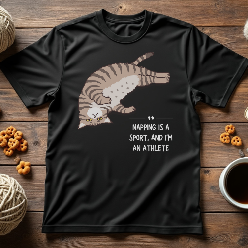 Napping Athlete Cat Unisex Tee