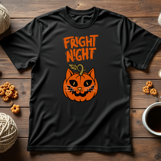 Fright Night Cat Pumpkin Unisex Tee