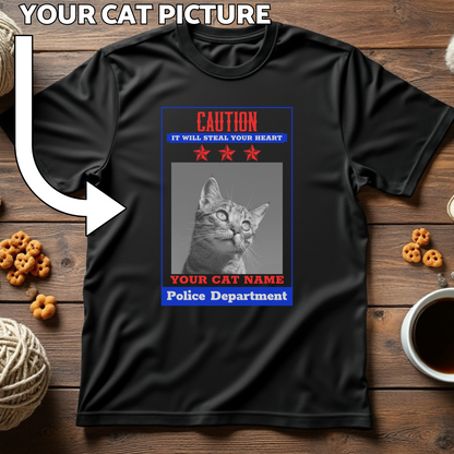 Custom Cat Print T-Shirt