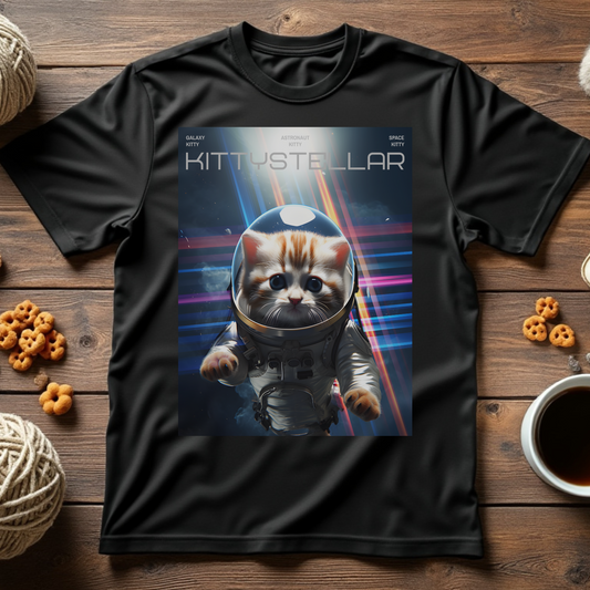 Kittystellar Space Adventure Unisex Tee