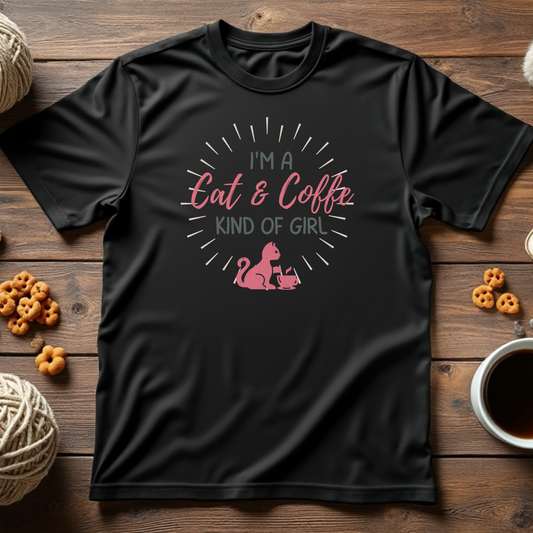 I'm a Cat & Coffee Kind of Girl Tee