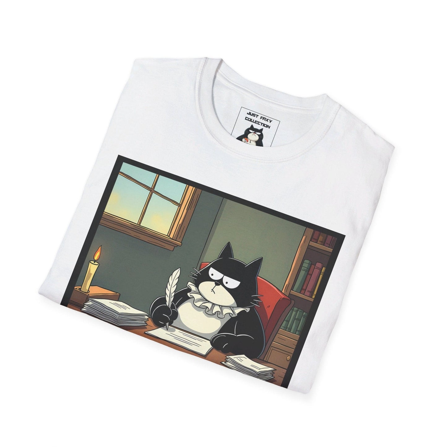 "Faxy the Playwright" Tee – A Tale of Whiskers and Wits 🎭✒️