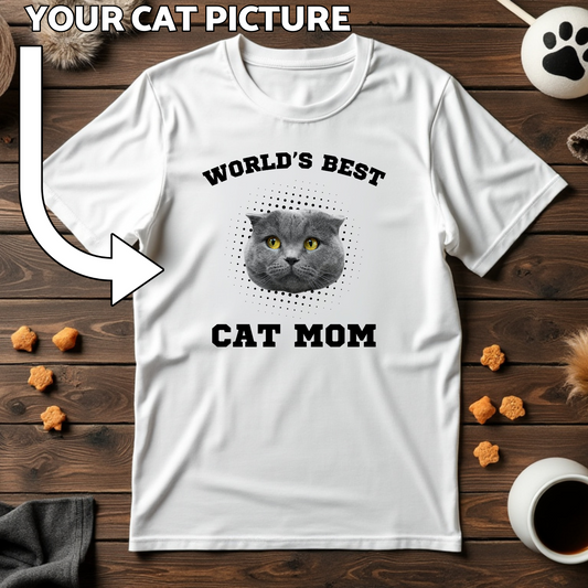 World's Best Cat Mom Custom Cat Print T-Shirt