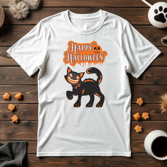 Spooky Halloween Cat Unisex Tee