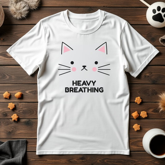 Heavy Breathing Cat Unisex Tee