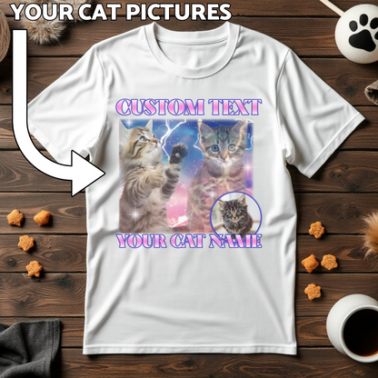 Custom Cat Print T-Shirt