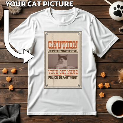 Custom Cat Print T-Shirt