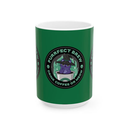 Purrfect Brew Kitty Witch Mug (11oz, 15oz)
