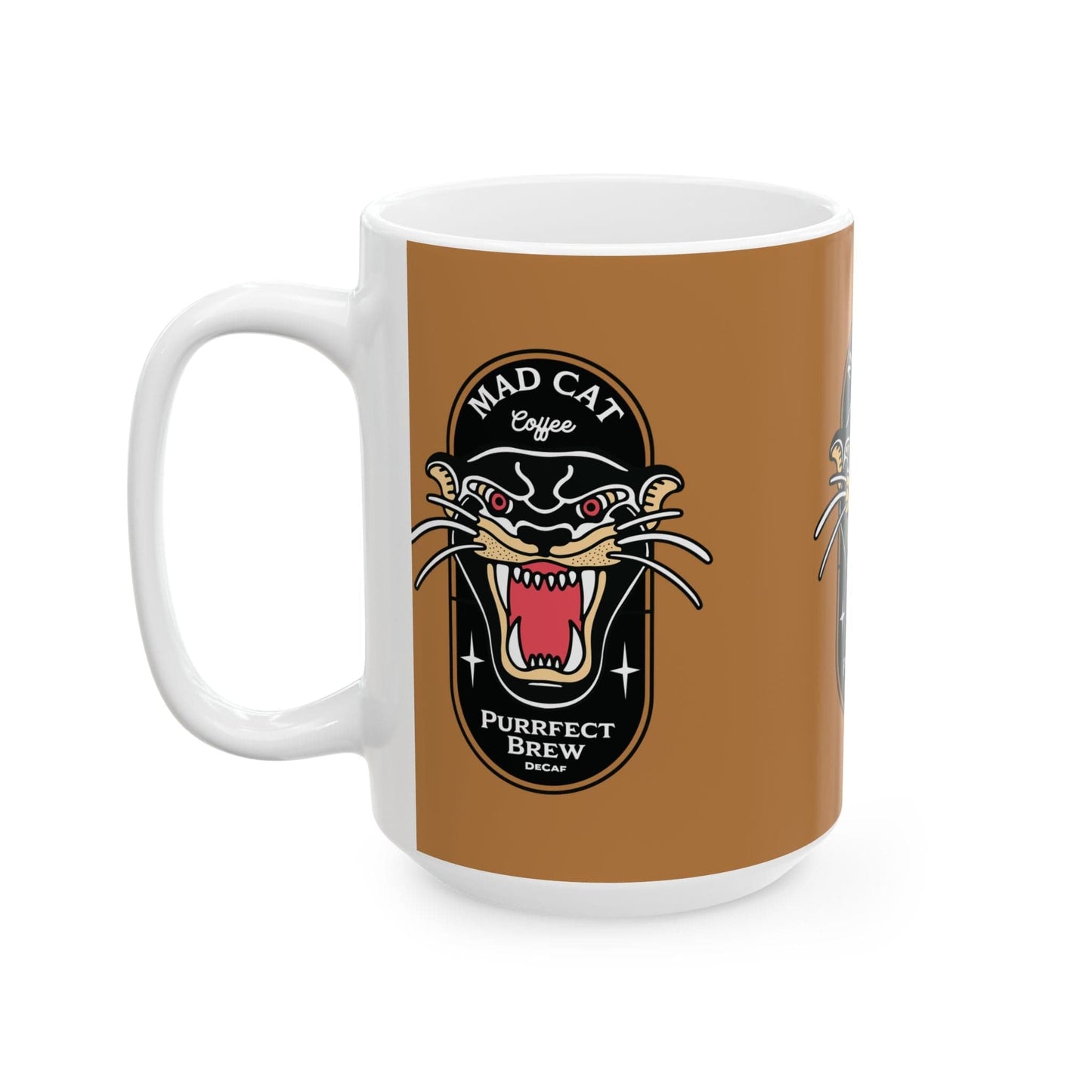 Purrfect Brew Mad Cat Mug (11oz, 15oz)