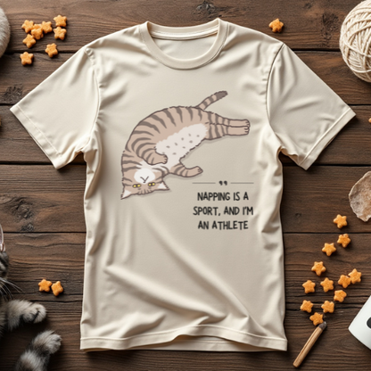 Napping Athlete Cat Unisex Tee