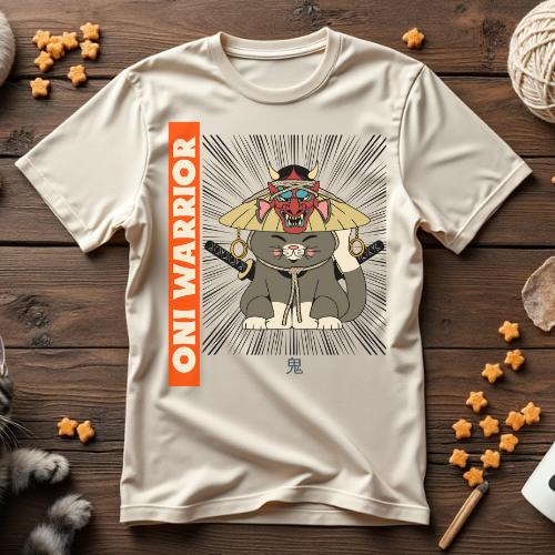 Oni Warrior Cat Unisex Tee