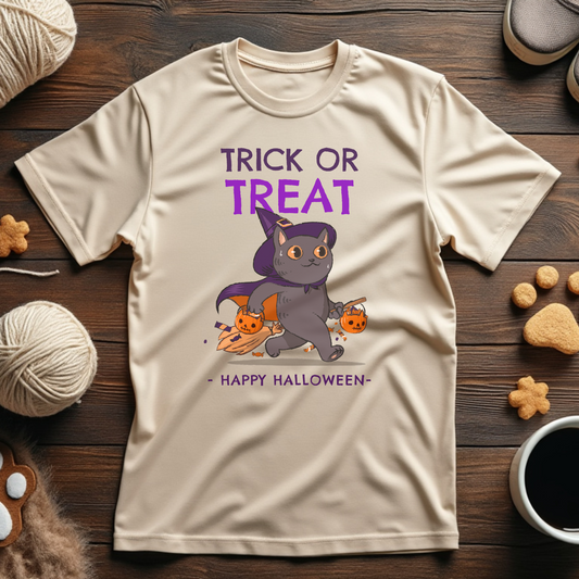 Trick or Treat Cat Unisex Tee