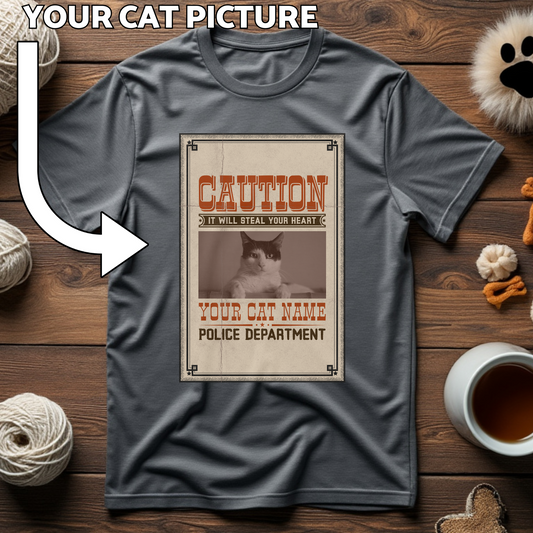 Custom Cat Print T-Shirt