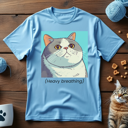 Heavy Breathing Cat Unisex Tee
