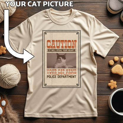 Custom Cat Print T-Shirt