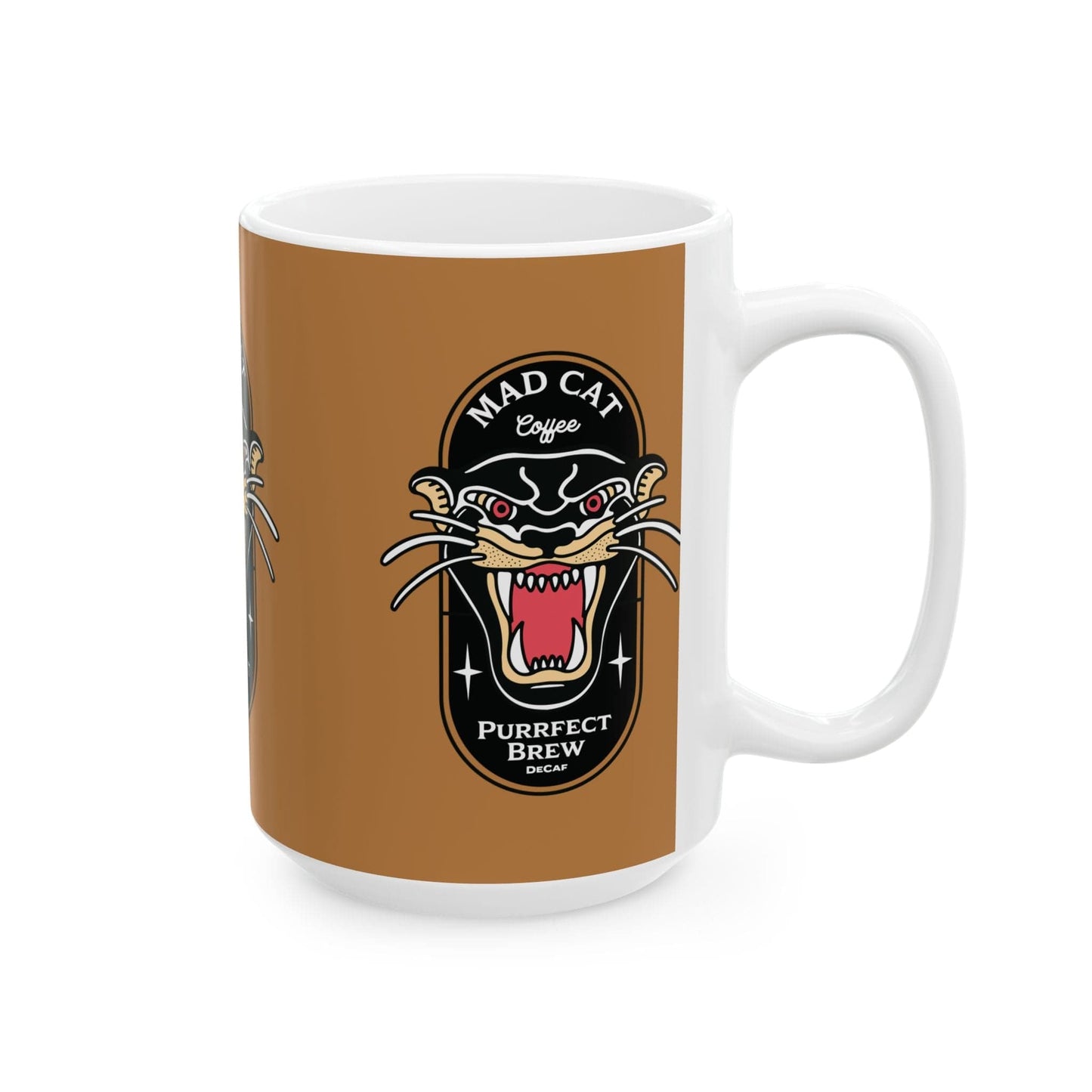 Purrfect Brew Mad Cat Mug (11oz, 15oz)