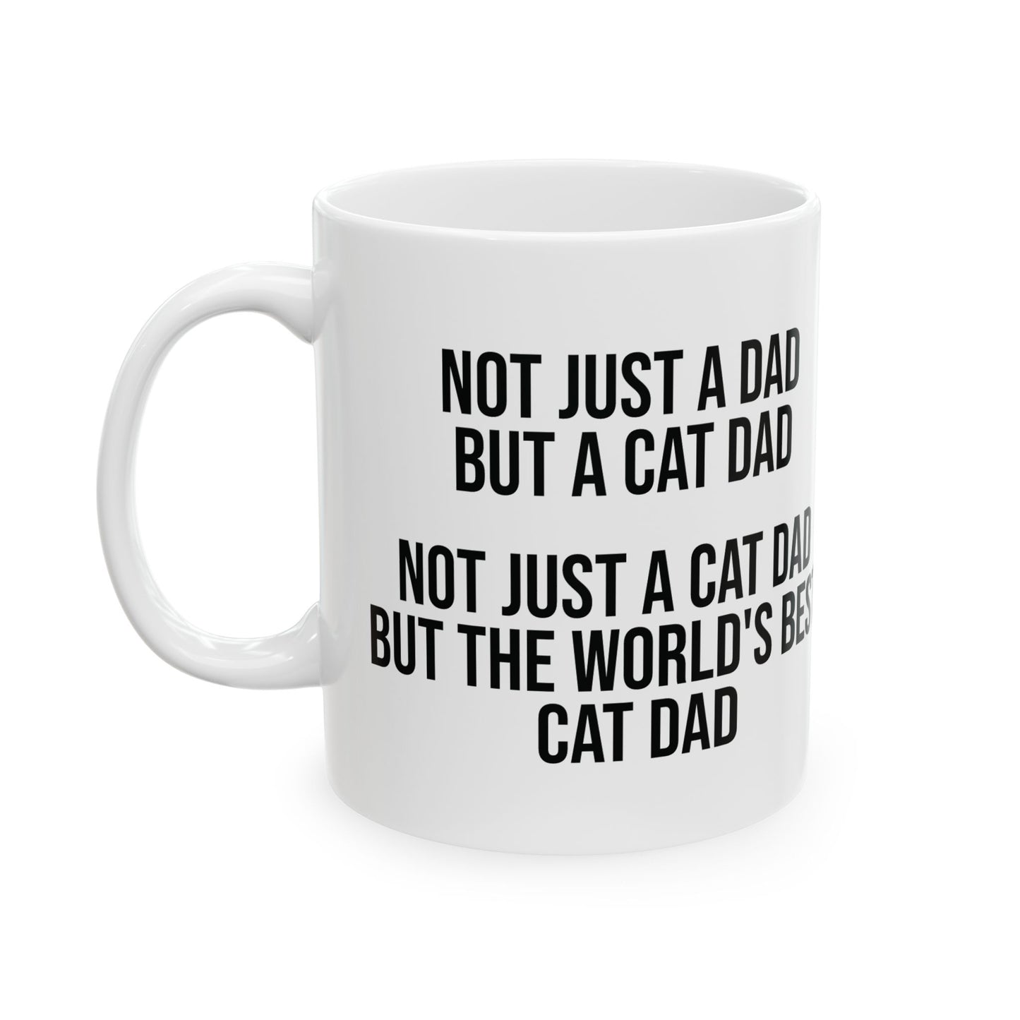 World's Best Cat Dad Custom Ceramic Mug (11oz, 15oz)