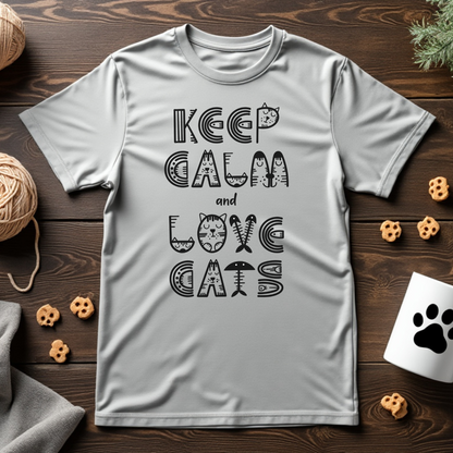 Keep Calm and Love Cats Unisex Tee